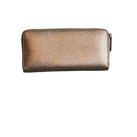 MICHAEL Michael Kors Jet Set Travel Metallic Leather Wallet*Gorgeous*Like new - Picture 2 of 11